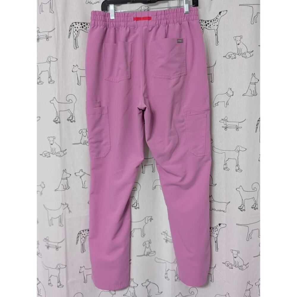 Figs Dowa Scrub Pants High-Rise Straight-Leg Pink Womens Large Uniform Medical - Picture 8 of 10